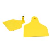 Бирка ушная, 60х80мм, двойная, под щипцы с иглой, пустая, большая, металлич. наконечник, РОССИЯ