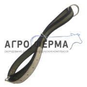 Ошейник для привязи КРС, ременная пряжка, кожаные вставки, 120х4см, ПОЛЬША