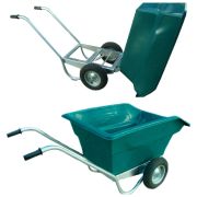 Тележка пластмассовая, 260 кг, оцинк.рама, ось Ø 25мм, опрокидывающаяся, БЕЛАРУСЬ