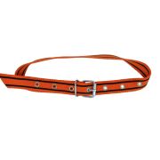 Ошейник для КРС, усиленный, ременная пряжка, оранжевый, 115х4 см, БЕЛАРУСЬ