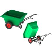 Тележка пластмассовая, 260 кг, оцинк.рама, ось Ø 25мм, опрокидывающаяся, (3 колеса), БЕЛАРУСЬ