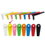 Бирка ушная, 50х15мм, двойная, под щипцы, пустая, «Лепесток», ЖЕЛТЫЙ, РОССИЯ