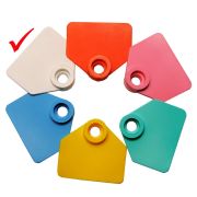 Бирка ушная, 30х35мм, двойная, под щипцы, пустая, малая, БЕЛЫЙ, РОССИЯ