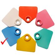 Бирка ушная, 30х35мм, двойная, под щипцы, пустая, малая, СИНИЙ, РОССИЯ