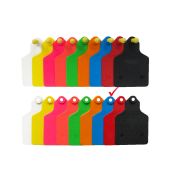 Бирка ушная, 60х80мм, двойная, под щипцы, пустая, большая, СИНИЙ, РОССИЯ