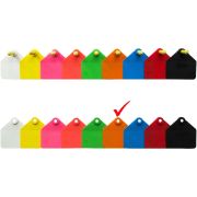 Бирка ушная, 55х55мм, двойная, под щипцы, пустая, средняя, ОРАНЖЕВЫЙ, РОССИЯ