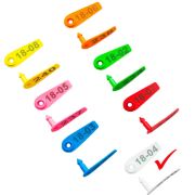 Бирка ушная, 50х15мм, двойная, под щипцы, с надписью, БЕЛЫЙ, «Лепесток», РОССИЯ