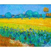 «Вид на Арль с ирисами на переднем плане»