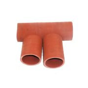 Патрубки радиатора А-41 (комплект) КРАСНЫЕ ЦЕЛЬНОЛИТЫЕ